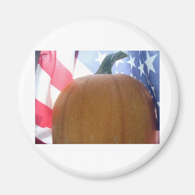 Patriotic Pumpkin Magnet (Front)