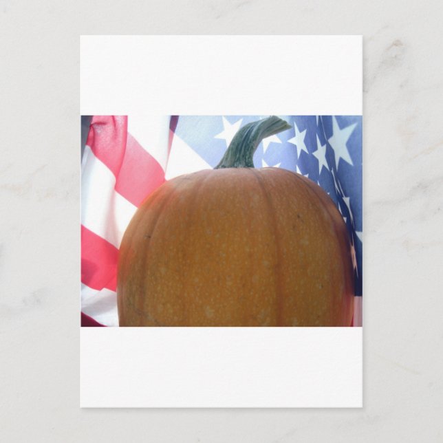 Patriotic Pumpkin Postcard (Front)