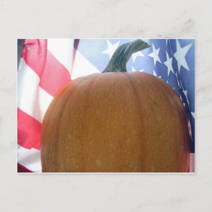 Patriotic Pumpkin Postcard