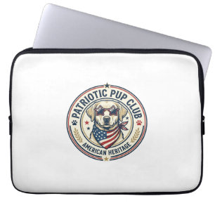 Patriotic Pup Club Patriotic Patriotic Pet Breed V Laptop Sleeve