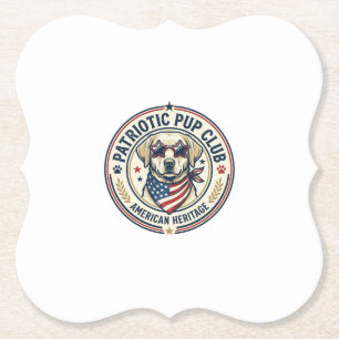 Patriotic Pup Club Patriotic Patriotic Pet Breed V Paper Coaster