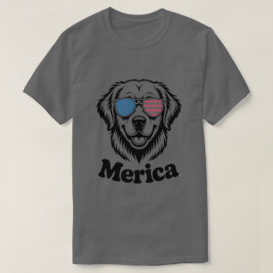 "Patriotic Pup in Shades – 4th of July Dog Pride!" T-Shirt