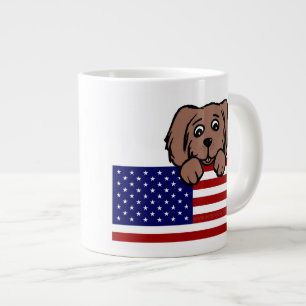 Patriotic Pup Large Coffee Mug