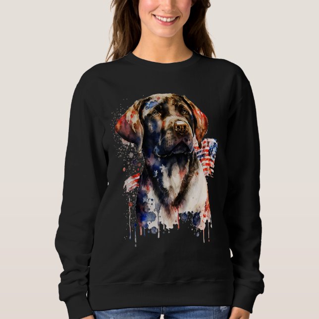 Patriotic Puppy 4th of July USA Independence Day 1 Sweatshirt (Front)