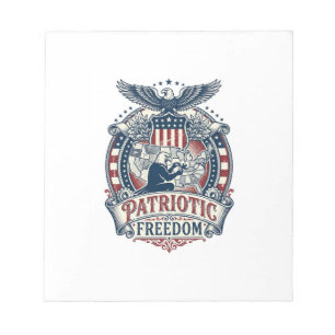 Patriotic Puzzle Lover Vector Graphic Tee Notepad