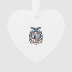 Patriotic Puzzle Lover Vector Graphic Tee Ornament