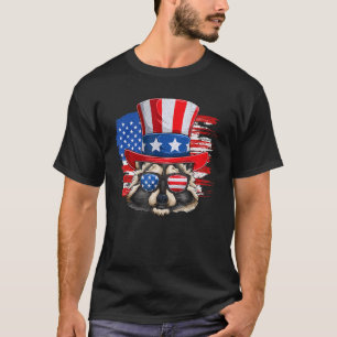 Patriotic Racoon 4th Of July Trash Panda Usa Fl T-Shirt