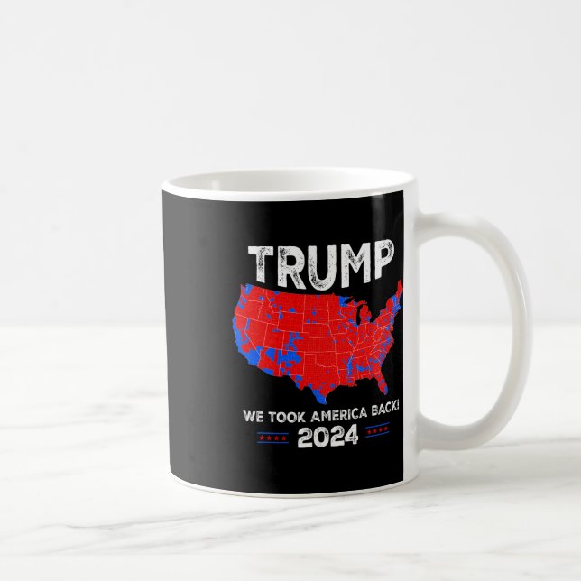Patriotic Red And Blue Map  Coffee Mug (Right)