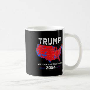 Patriotic Red And Blue Map, Donald Trump, We Won 2 Coffee Mug
