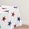 Patriotic Red and Blue Stars on White