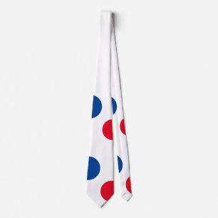 Patriotic Red Blue White Flag Colour Patterns Gift Tie