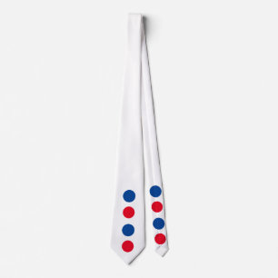 Patriotic Red Blue White Flag Colours Dots Gift Tie