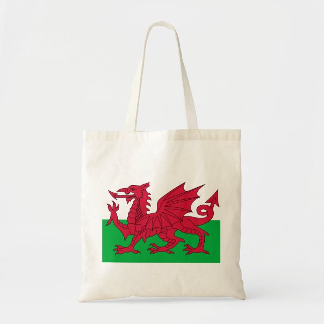 Patriotic Red Dragon Of Wales Tote Bag (Front)