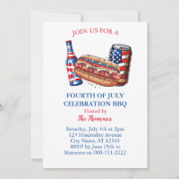 Patriotic Red White and Blue 4th of July BBQ Party