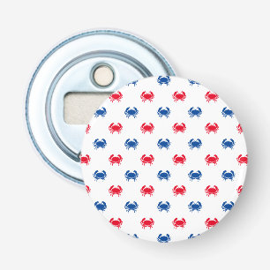 Patriotic Red white and blue crab pattern Bottle Opener