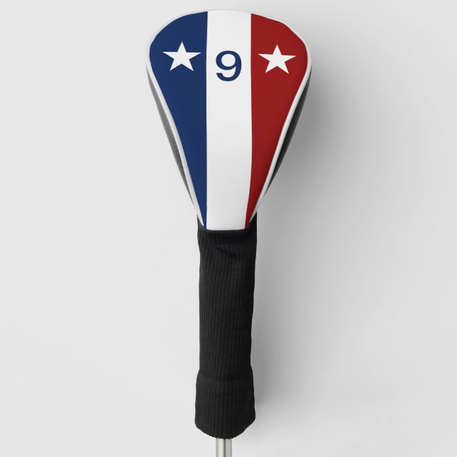 Patriotic Red White and Blue Golf Head Cover (Front)