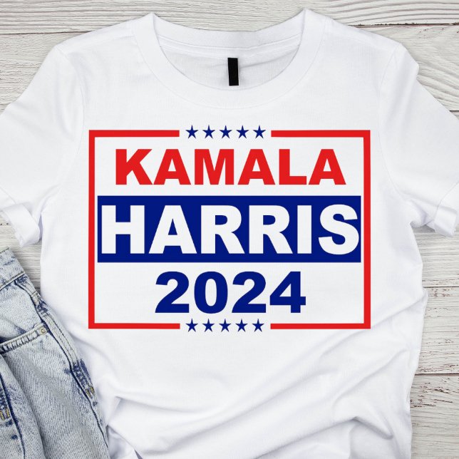 Patriotic Red, White, and Blue Kamala Harris 2024 T-Shirt (Creator Uploaded)