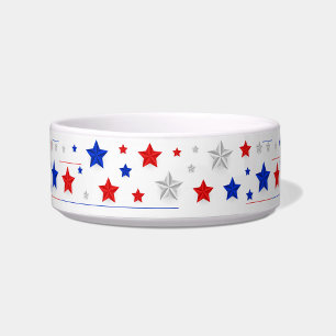 Patriotic Red White and Blue Star Bowl