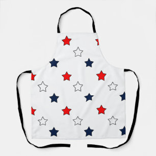 Patriotic Red White and Blue Stars/USA Apron