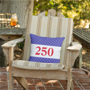 Patriotic Red White & Blue 250 Cushion