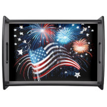 PATRIOTIC RED WHITE BLUE AMERICAN FIREWORKS