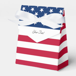 Patriotic Red White & Blue Old Glory Favor Boxes