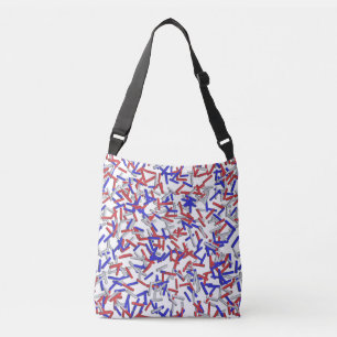 Patriotic Red White Blue Sprinkles Crossbody Bag
