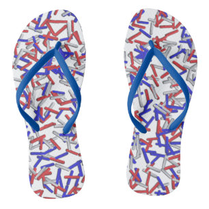 Patriotic Red White Blue Sprinkles Thongs