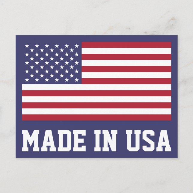 Patriotic Red White Blue Stars And Stripes Flag Holiday Postcard (Front)