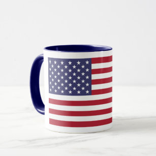 Patriotic Red White Blue Stars And Stripes Flag Mug