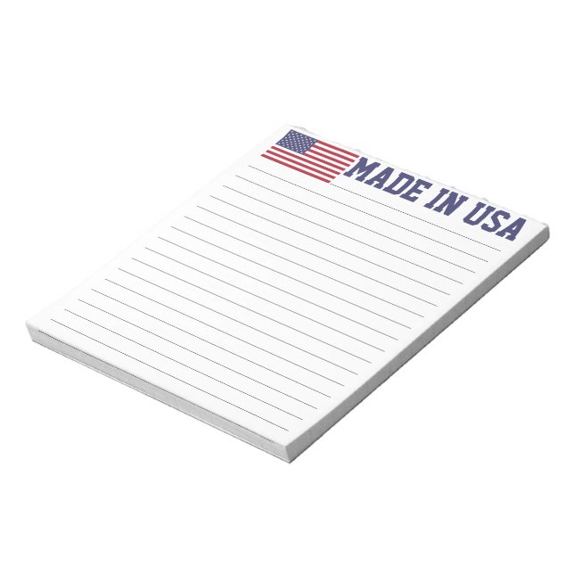 Patriotic Red White Blue Stars And Stripes Flag Notepad (Rotated)