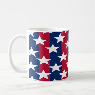 Patriotic Red White Blue Stars Collection Coffee Mug