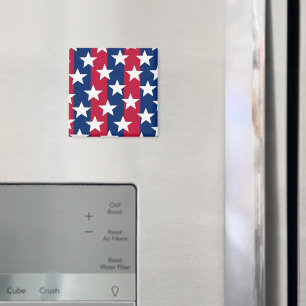 Patriotic Red White Blue Stars Magnet