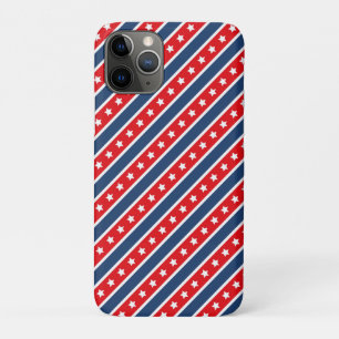 Patriotic Red, White & Blue USA Stars & Stripes iPhone 11 Pro Case