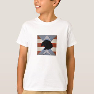 Patriotic Red White Blue with Eagle T-Shirt