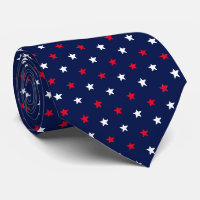 Patriotic red white dark navy blue stars pattern