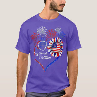 Patriotic Registered Dietitian 4th Of July America T-Shirt