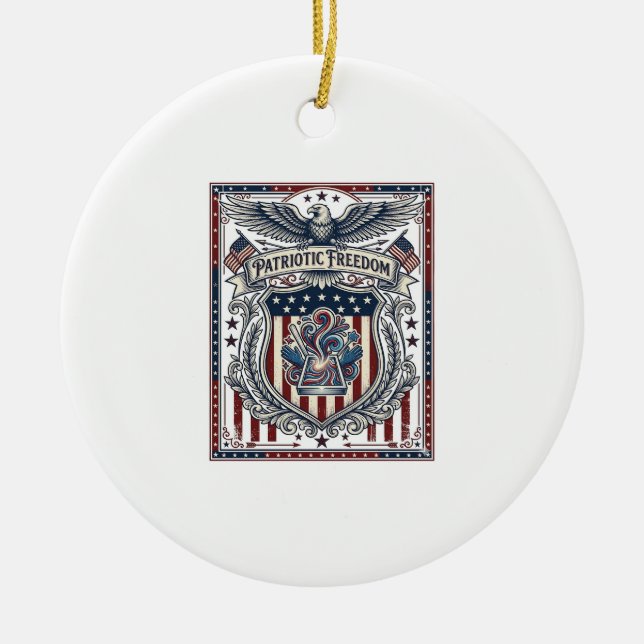 Patriotic Resin Ceramic Ornament (Front)