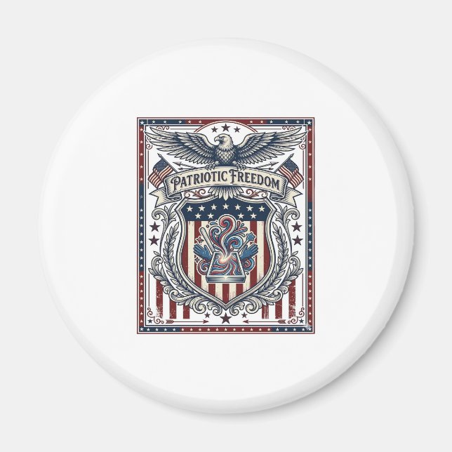 Patriotic Resin Magnet (Front)