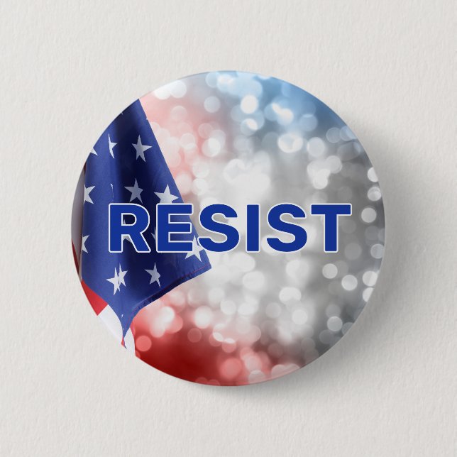 Patriotic Resist Button Political (Front)