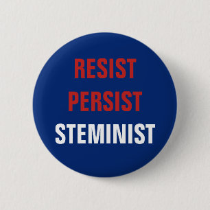 Patriotic Resist Persist STEMinist STEM Resistance 6 Cm Round Badge