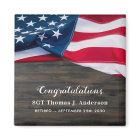 Patriotic Retirement American Flag Military