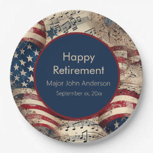 Patriotic Retirement Party Paper Plate
