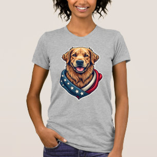 Patriotic Retriever Pride Vintage Dog Shirt 4