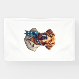 Patriotic Retriever Pride Vintage Dog Shirt Banner