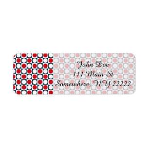 Patriotic Retro Dots Pattern Return Address Label