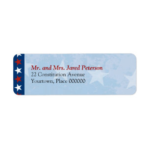 Patriotic Return Address Label