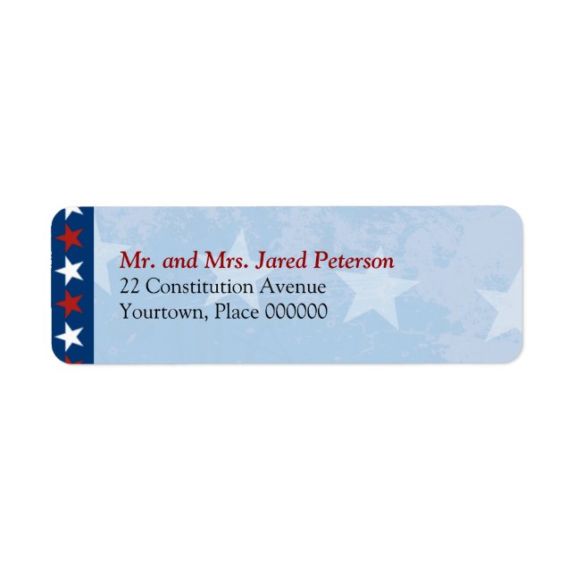 Patriotic Return Address Label (Front)