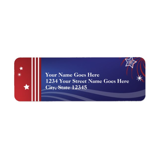 Patriotic Return Address Label (Front)
