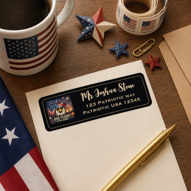 Patriotic Return Address Label for Festive Mailing (Creator Uploaded)